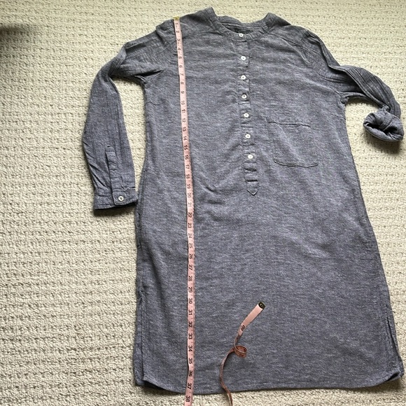 Roots Long Sleeve Linen Dress Size Medium - Picture 9 of 11